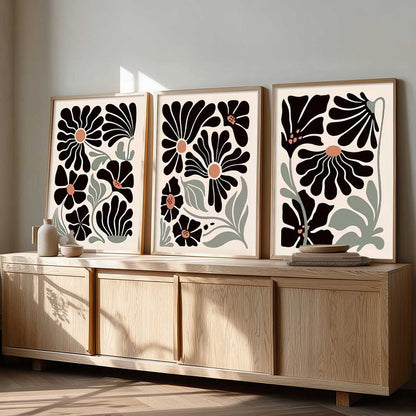 Abstract Botanical Wall Art Paintings for Living Room Bedroom