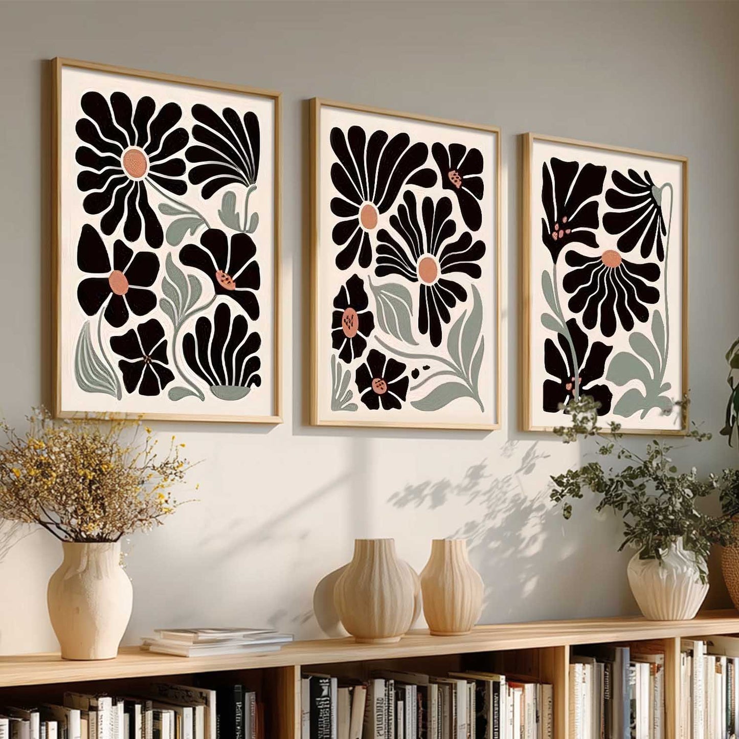 Abstract Botanical Wall Art Paintings for Living Room Bedroom