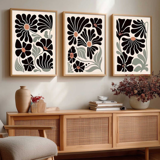 Abstract Botanical Wall Art Paintings for Living Room Bedroom