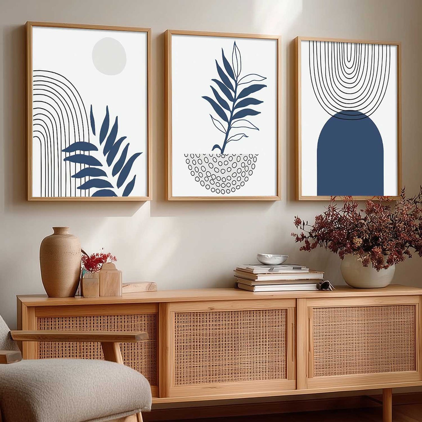 Boho Wall Art Paintings for Living Room Bedroom