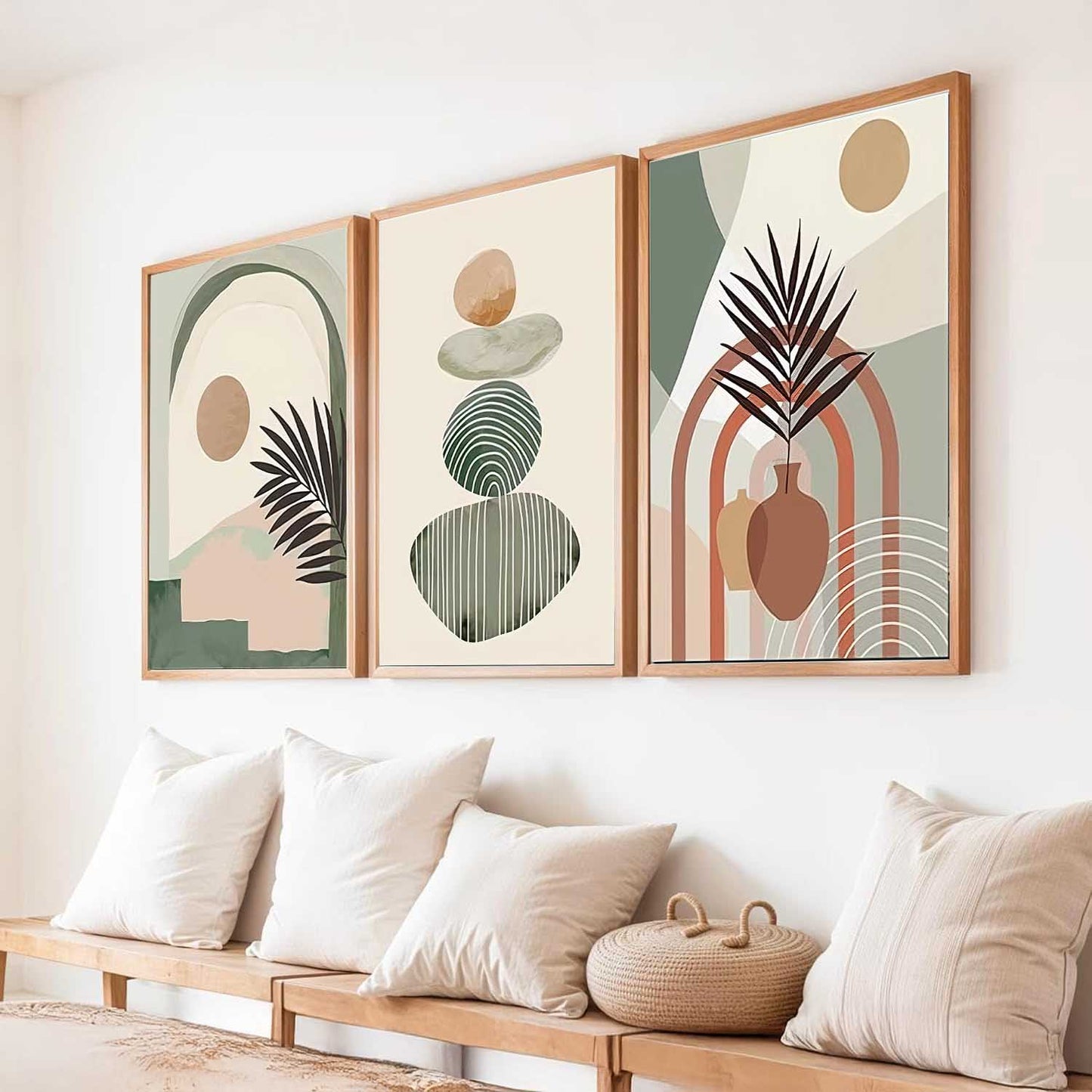 Boho Wall Art Paintings for Living Room Bedroom