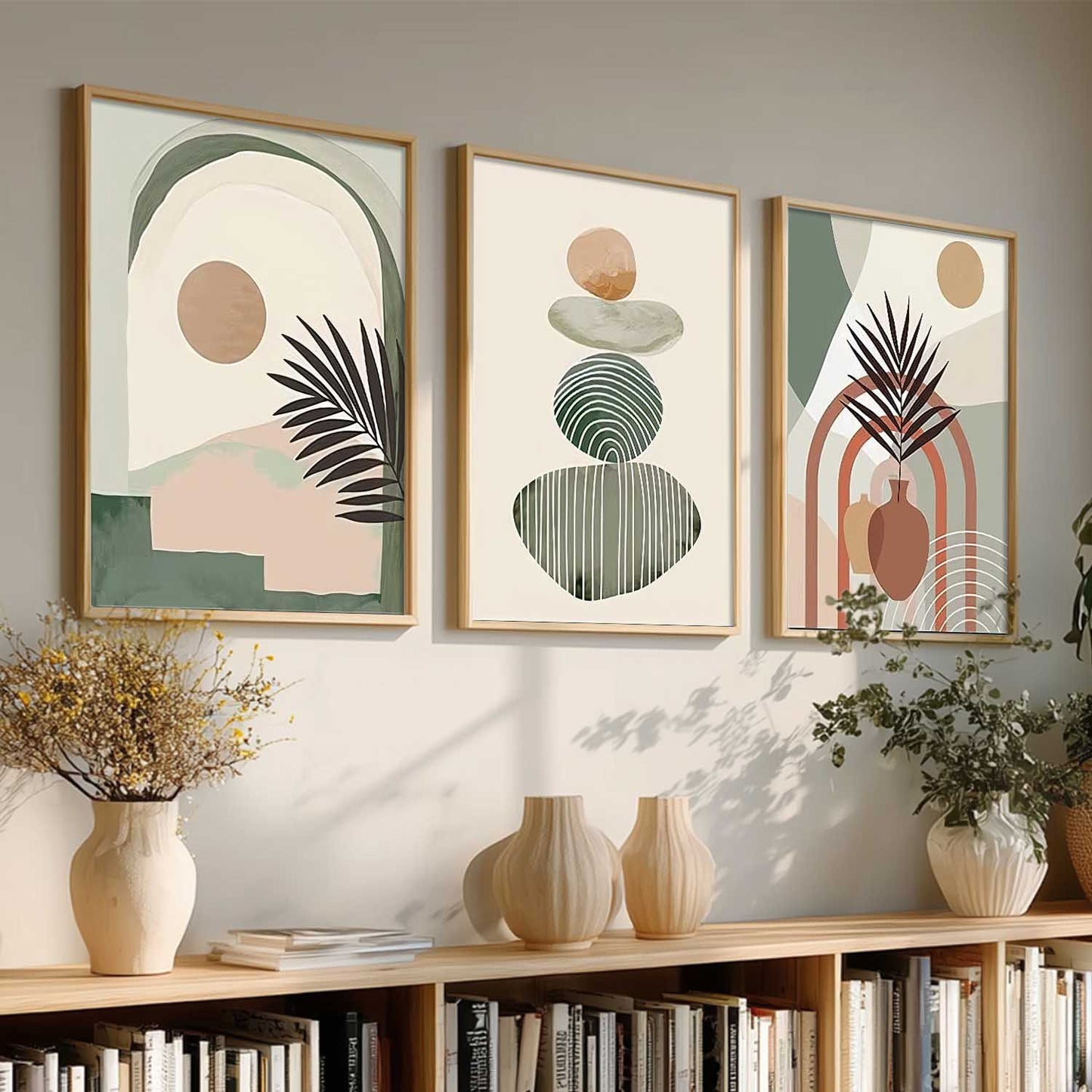 Boho Wall Art Paintings for Living Room Bedroom