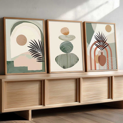 Boho Wall Art Paintings for Living Room Bedroom