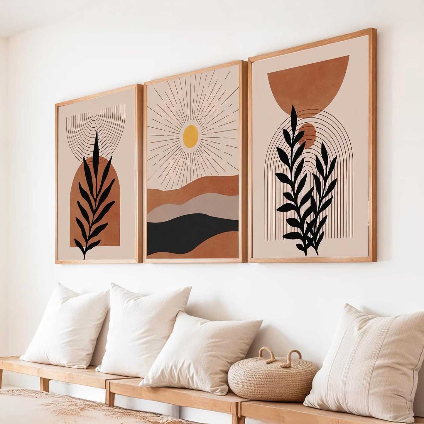 Boho Wall Art Paintings for Living Room Bedroom