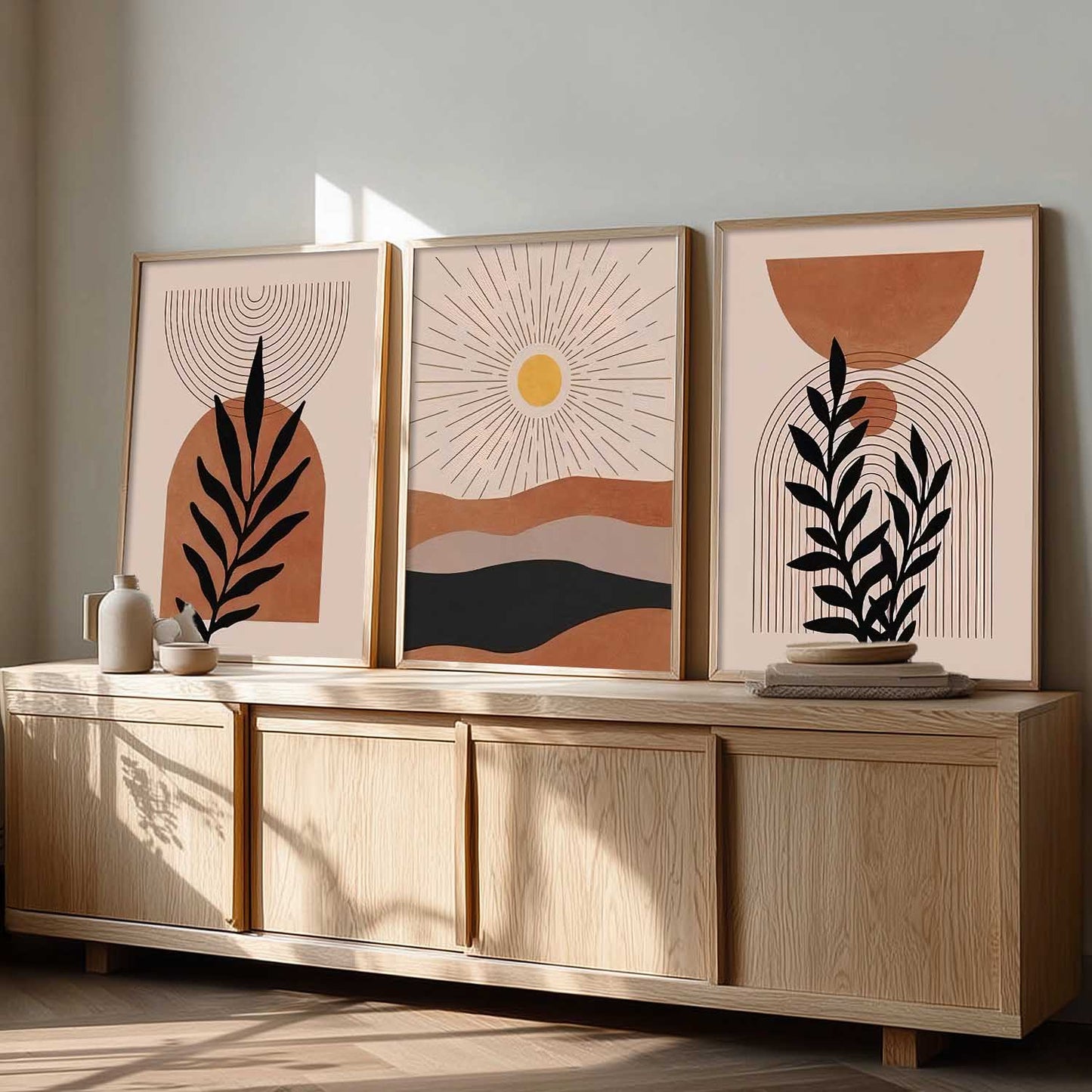 Boho Wall Art Paintings for Living Room Bedroom