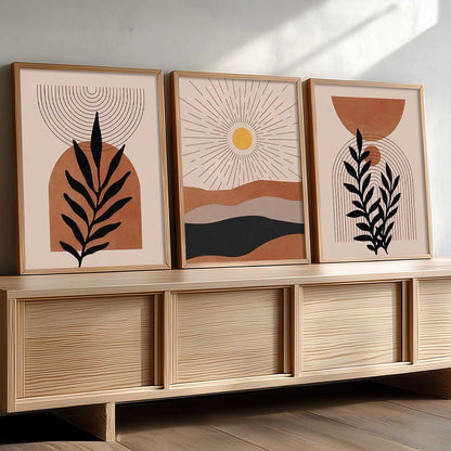 Boho Wall Art Paintings for Living Room Bedroom