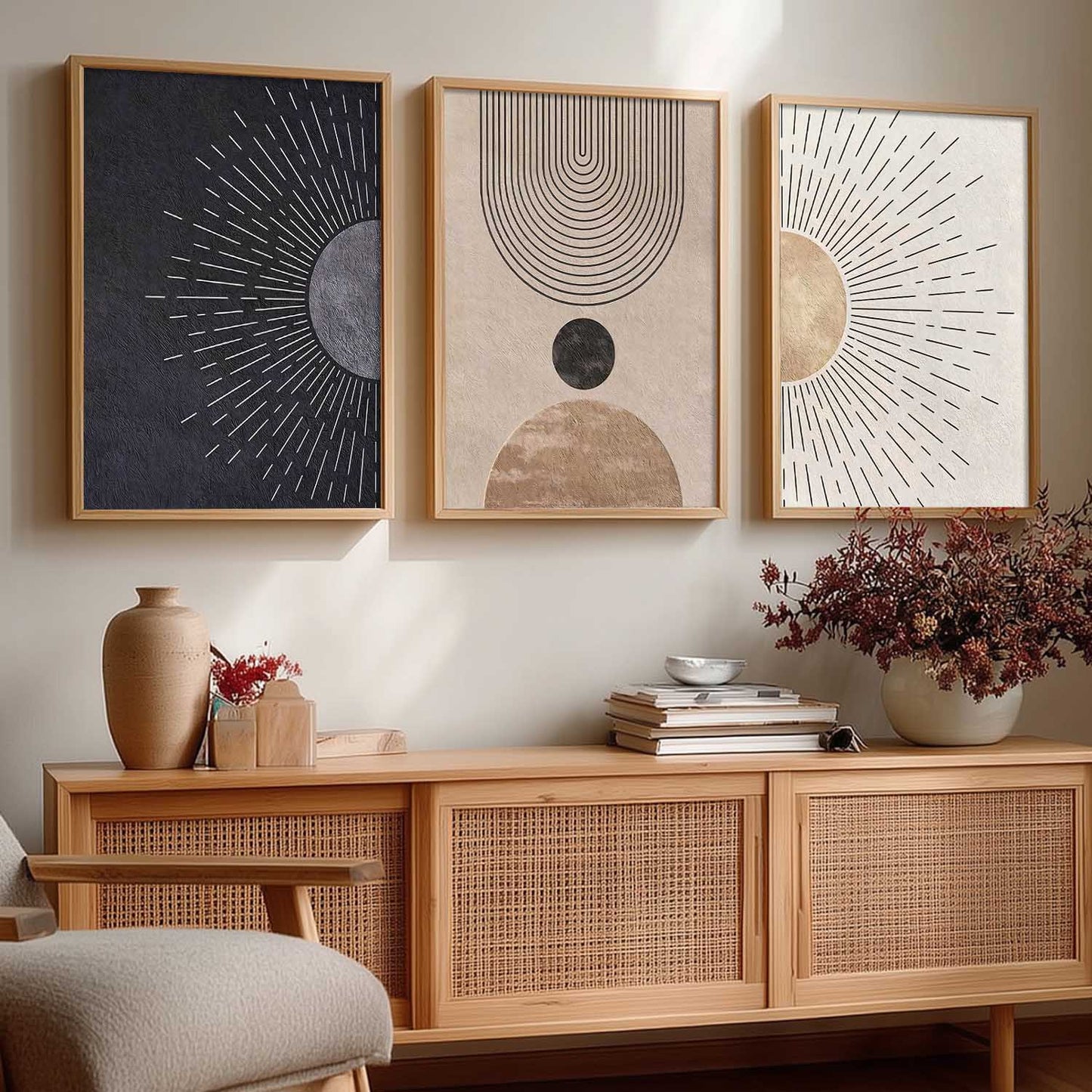 Boho Wall Art Paintings for Living Room Bedroom