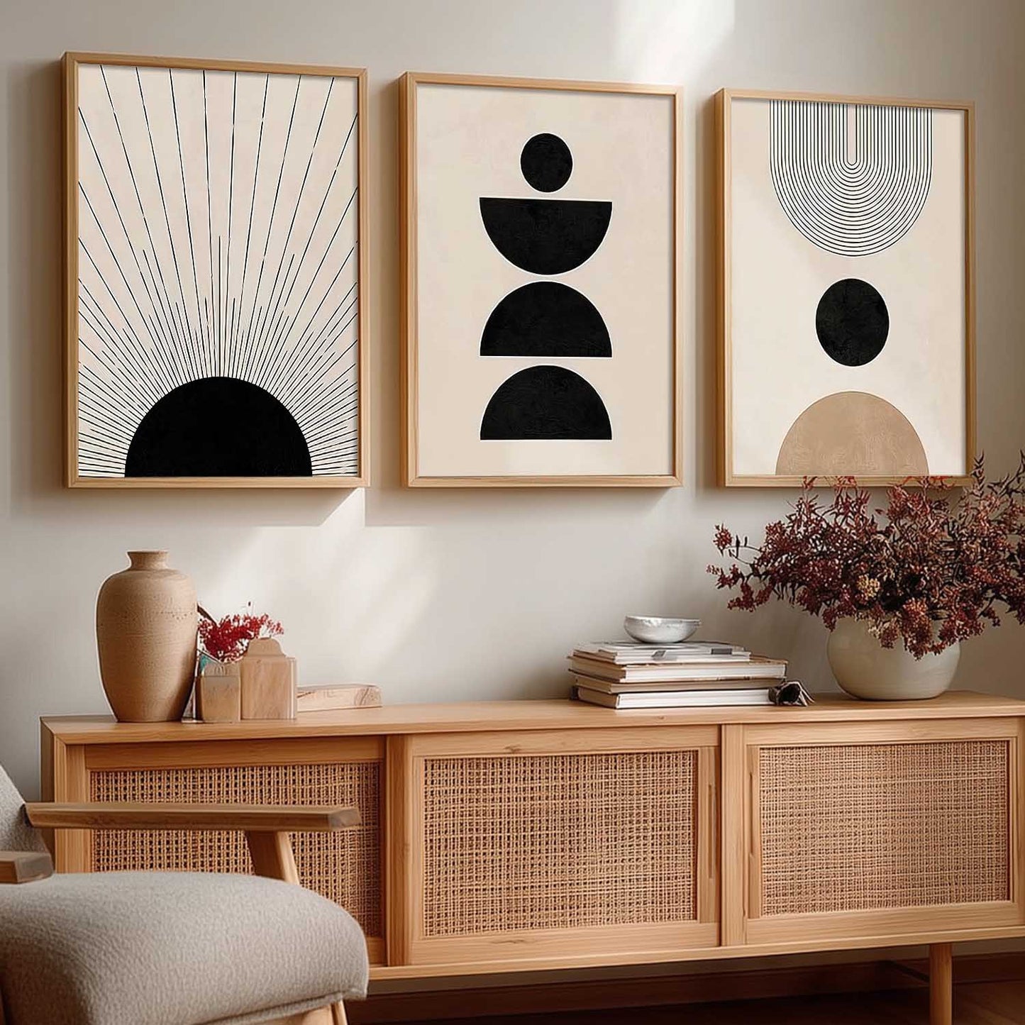 Boho Wall Art Paintings for Living Room Bedroom