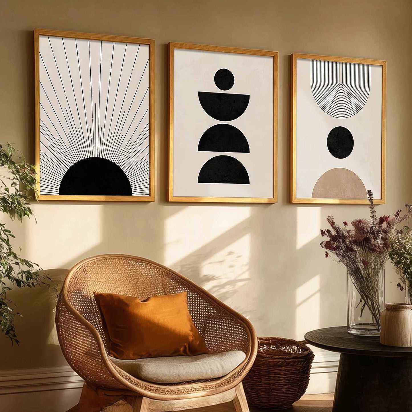 Boho Wall Art Paintings for Living Room Bedroom