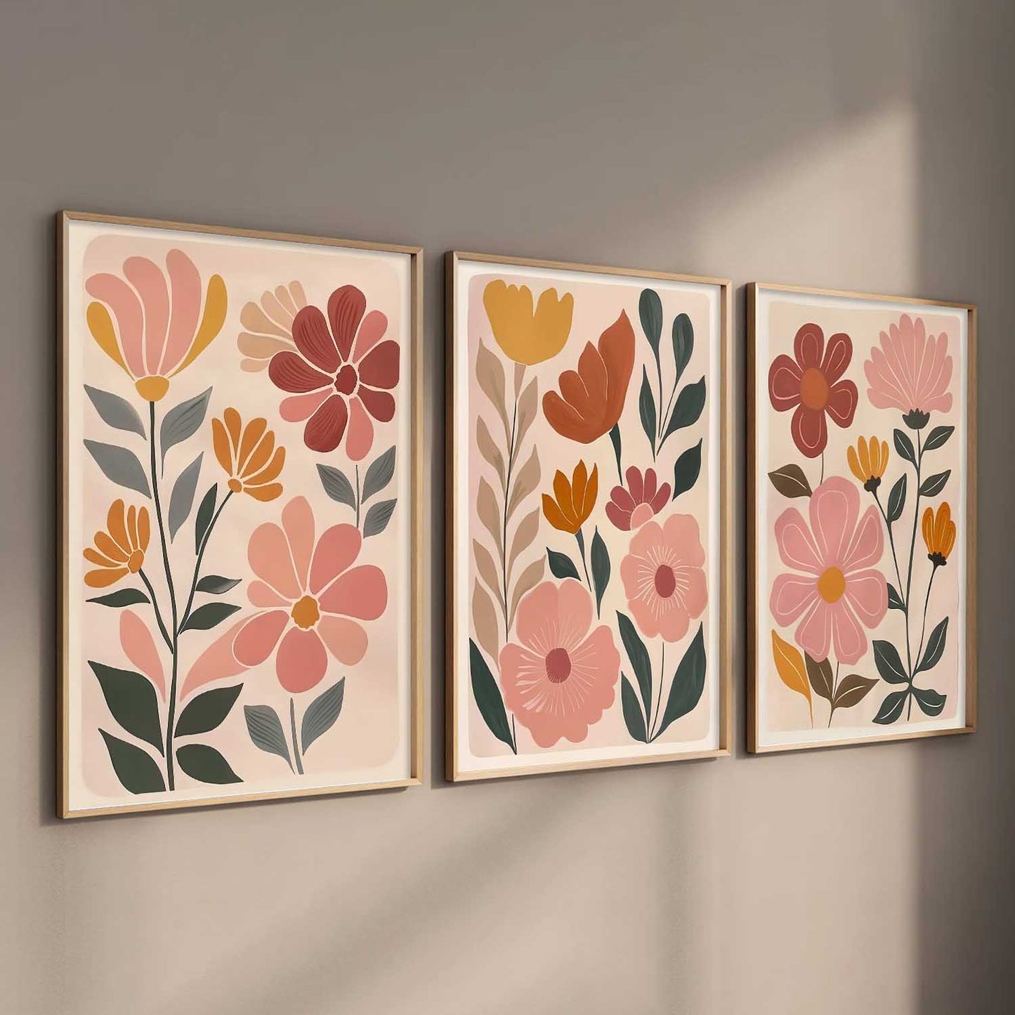 Abstract Botanical Wall Art Paintings for Living Room Bedroom