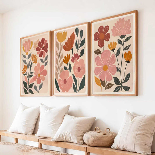 Abstract Botanical Wall Art Paintings for Living Room Bedroom