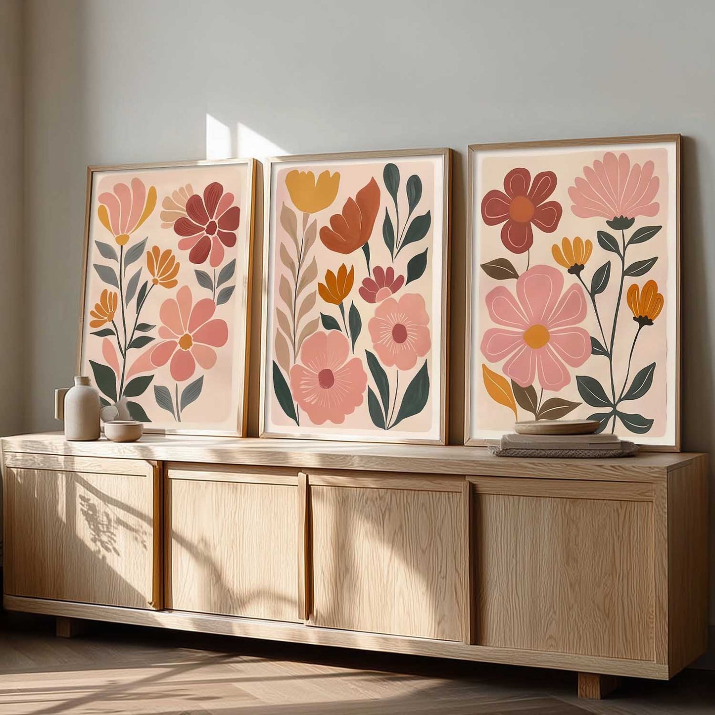 Abstract Botanical Wall Art Paintings for Living Room Bedroom