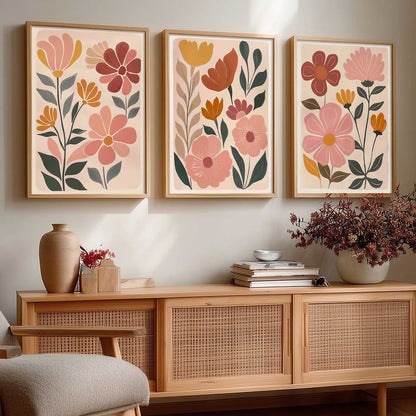 Abstract Botanical Wall Art Paintings for Living Room Bedroom