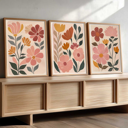 Abstract Botanical Wall Art Paintings for Living Room Bedroom