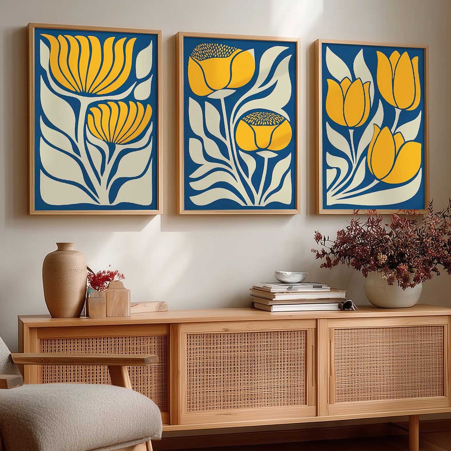 Botanical  Wall Art Paintings for Living Room Bedroom