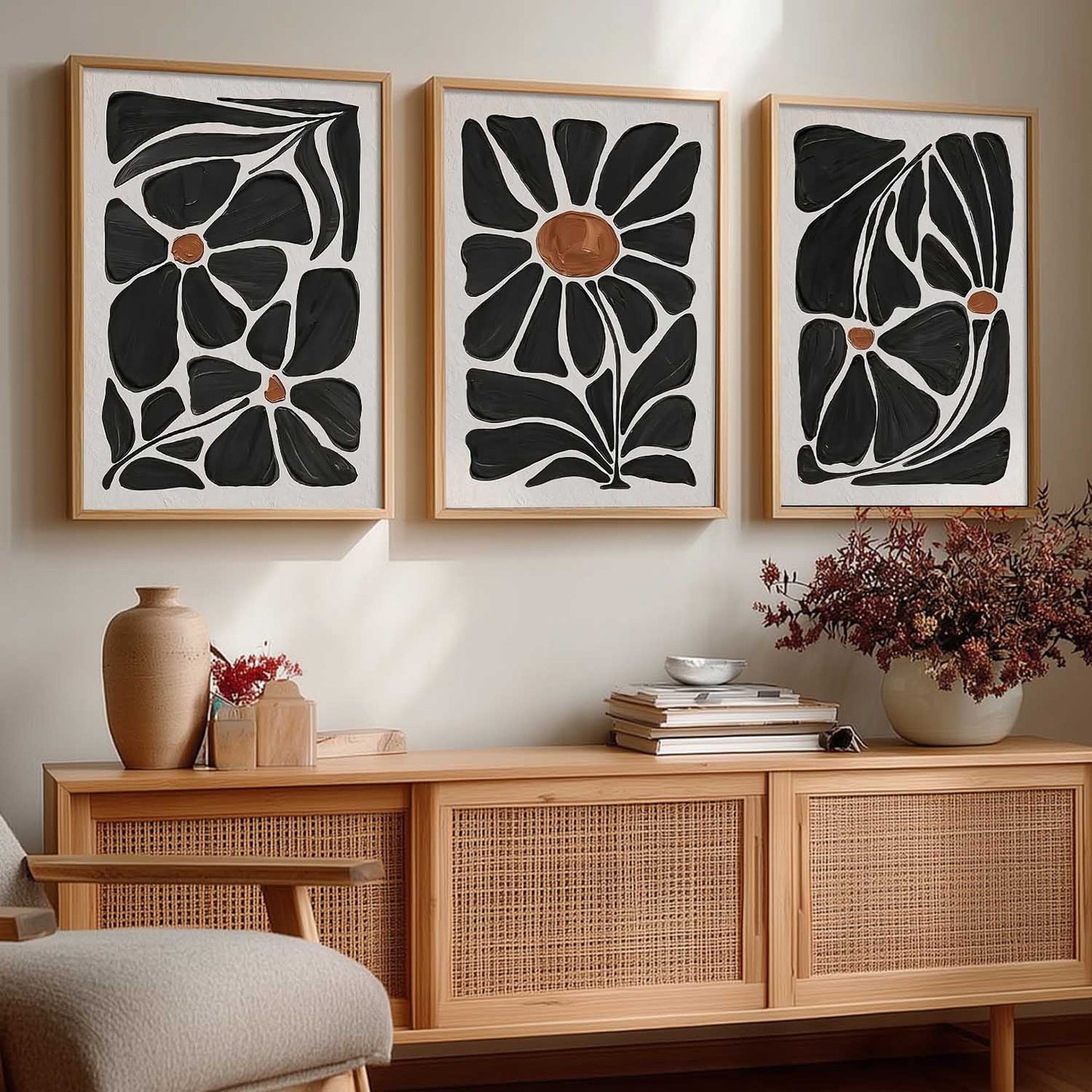 Abstract Botanical  Wall Art Paintings for Living Room Bedroom