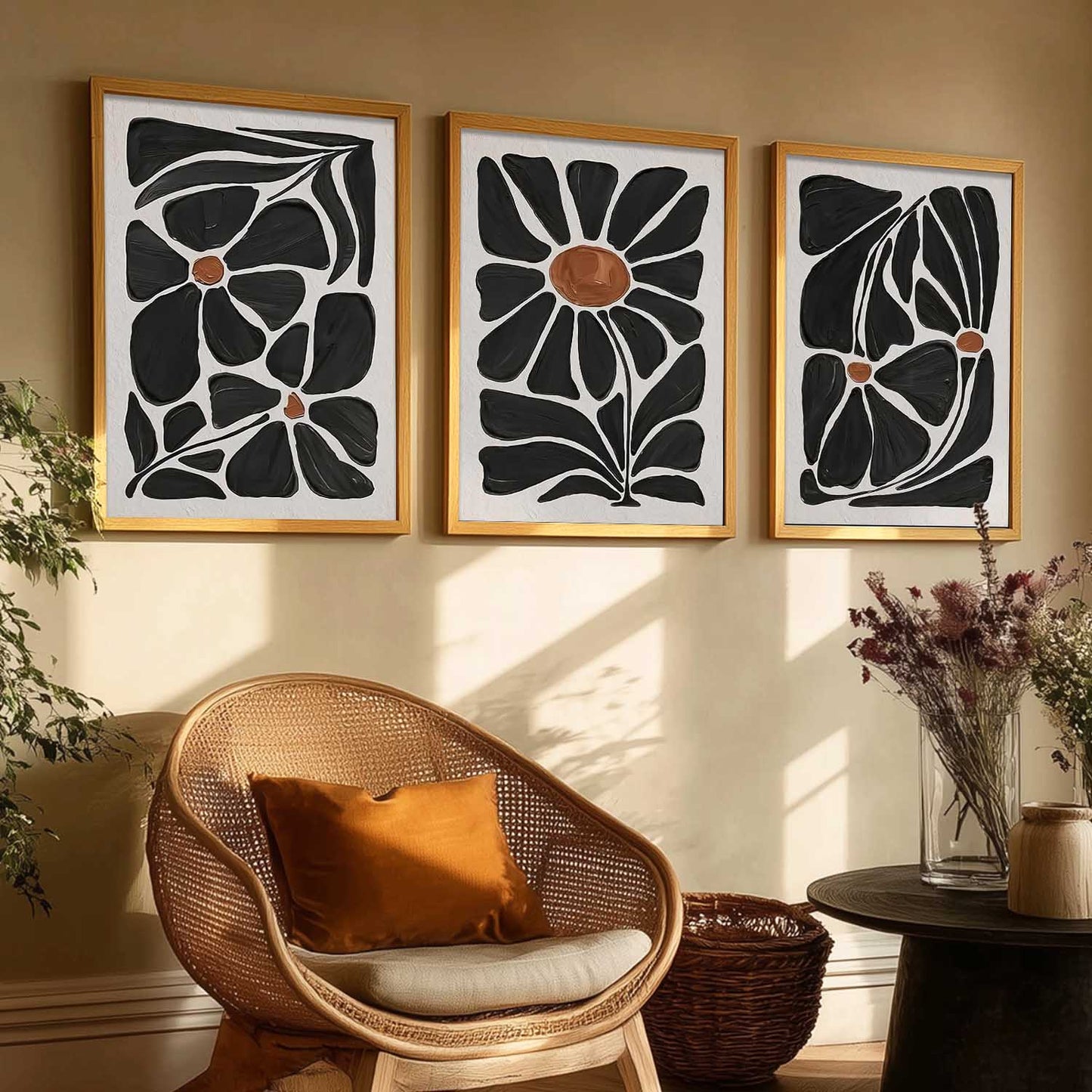 Abstract Botanical  Wall Art Paintings for Living Room Bedroom