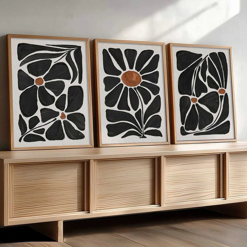 Botanical Framed Wall Art Prints | Set of 3 | Home Decor