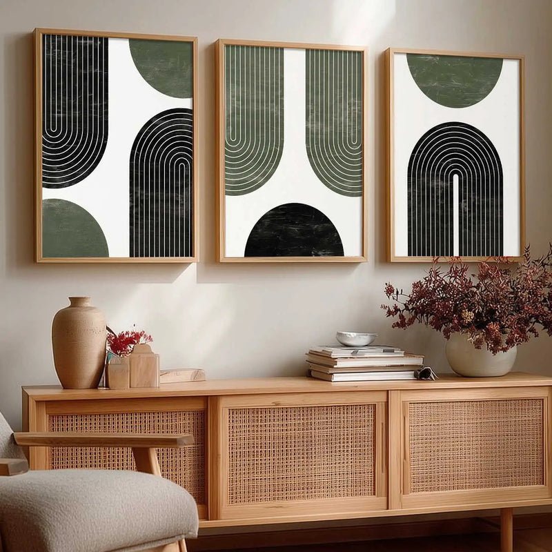 Boho Framed Wall Art Prints | Set of 3 | Home Decor