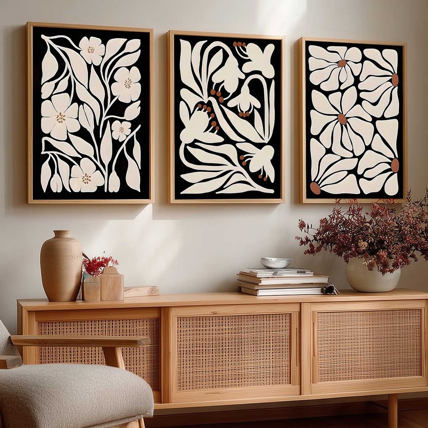 Boho Wall Art Paintings for Living Room Bedroom