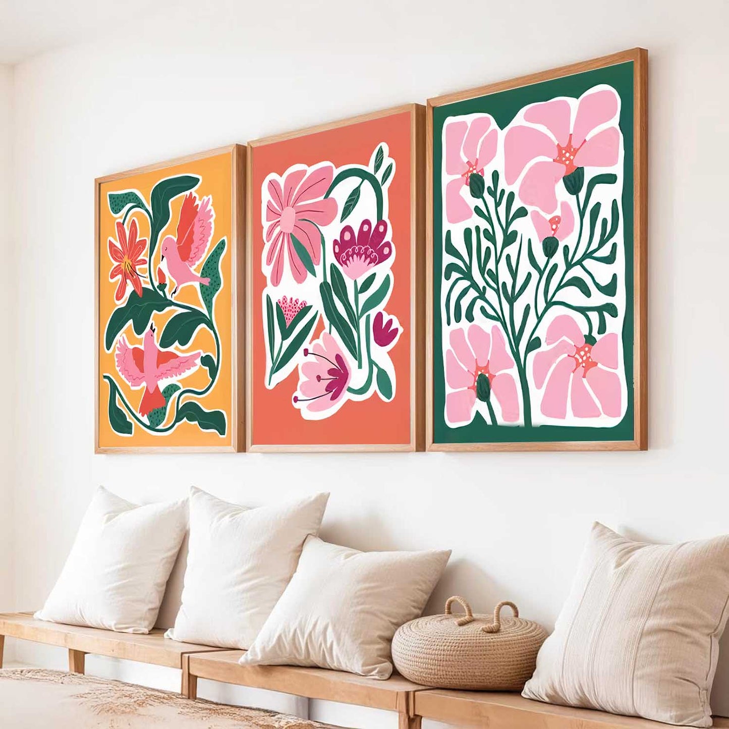 Boho Wall Art Paintings for Living Room Bedroom