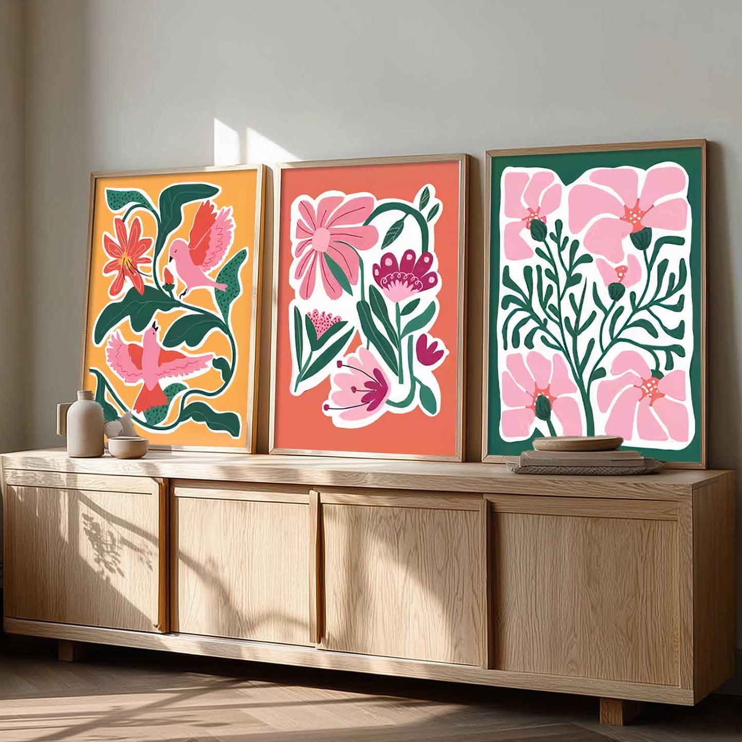 Boho Wall Art Paintings for Living Room Bedroom