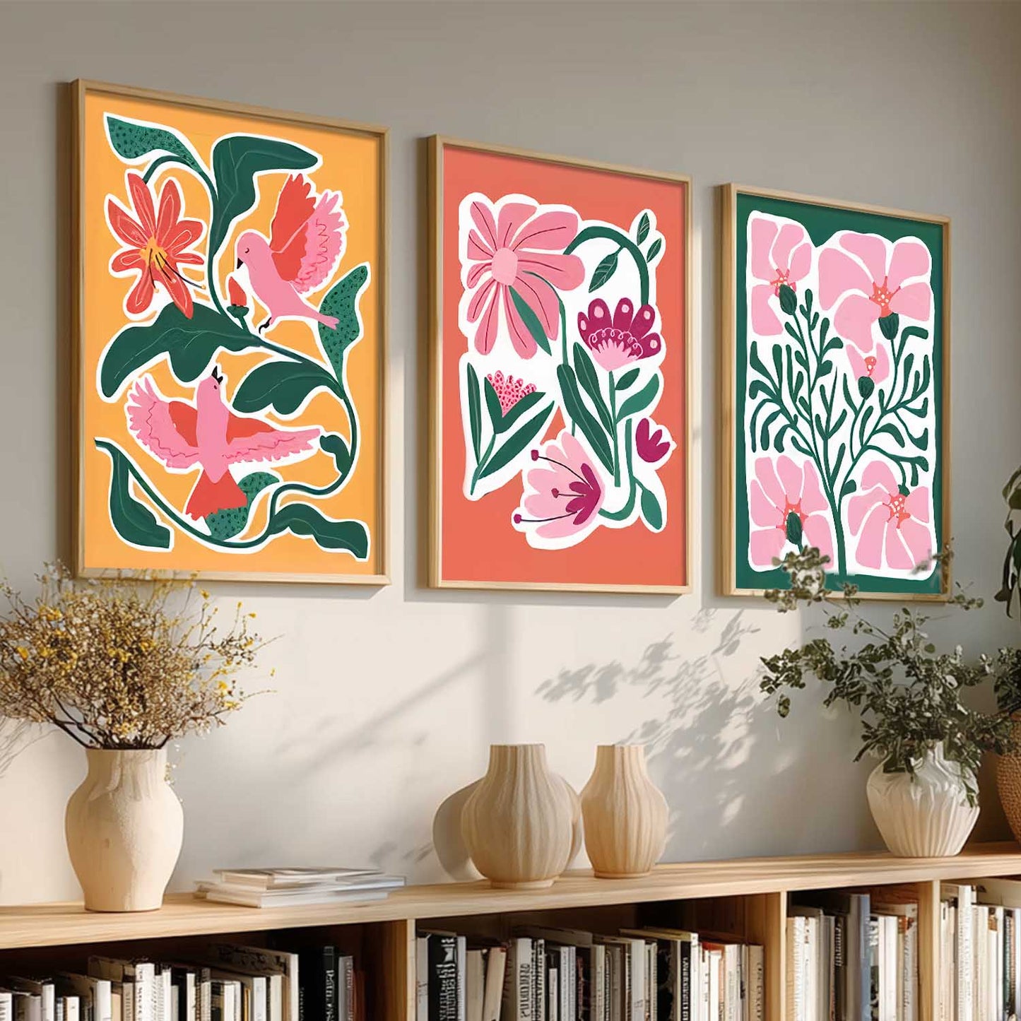 Boho Wall Art Paintings for Living Room Bedroom