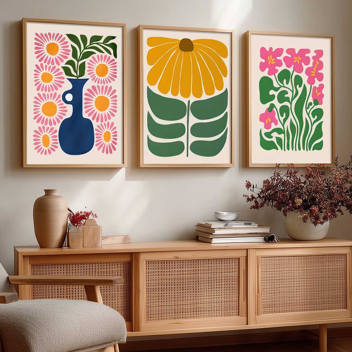 Boho Wall Art Paintings for Living Room Bedroom