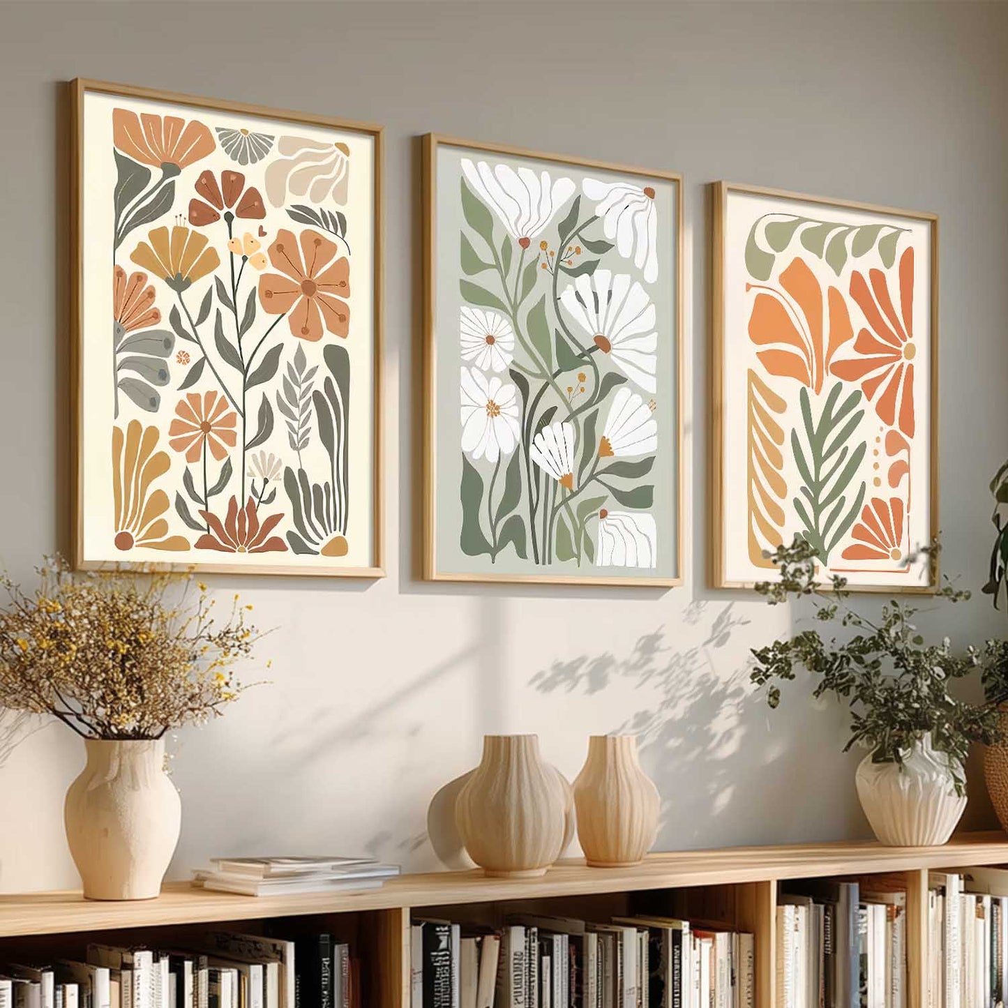 Boho Wall Art Paintings for Living Room Bedroom