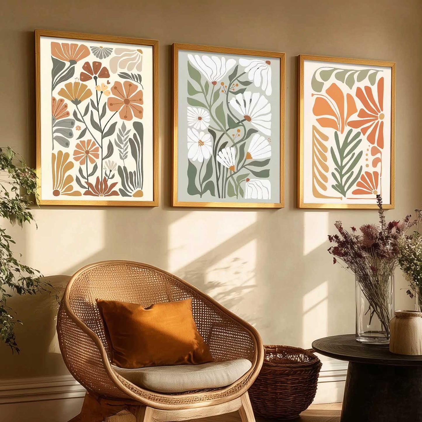 Boho Wall Art Paintings for Living Room Bedroom