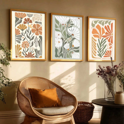 Boho Wall Art Paintings for Living Room Bedroom