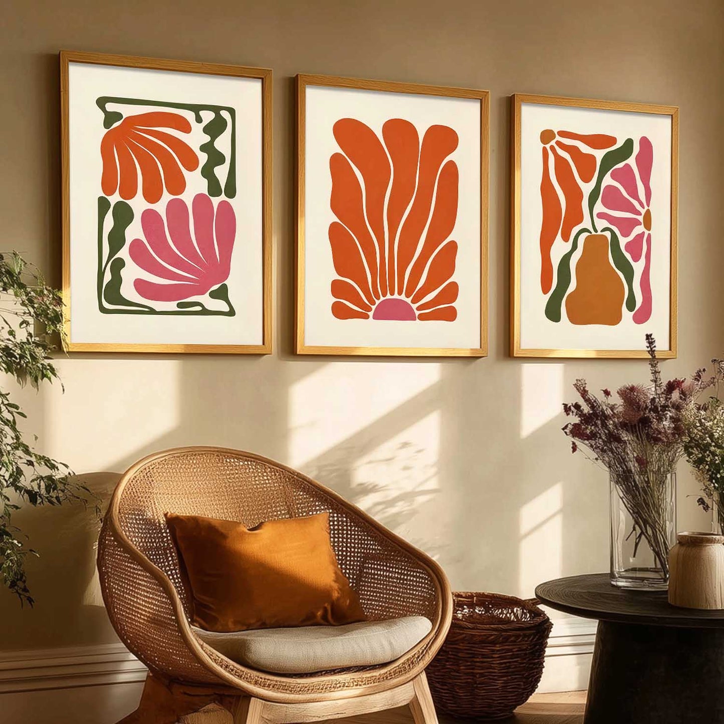 Boho Wall Art Paintings for Living Room Bedroom