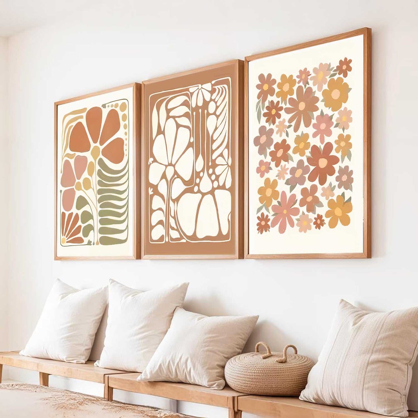 Boho Wall Art Paintings for Living Room Bedroom
