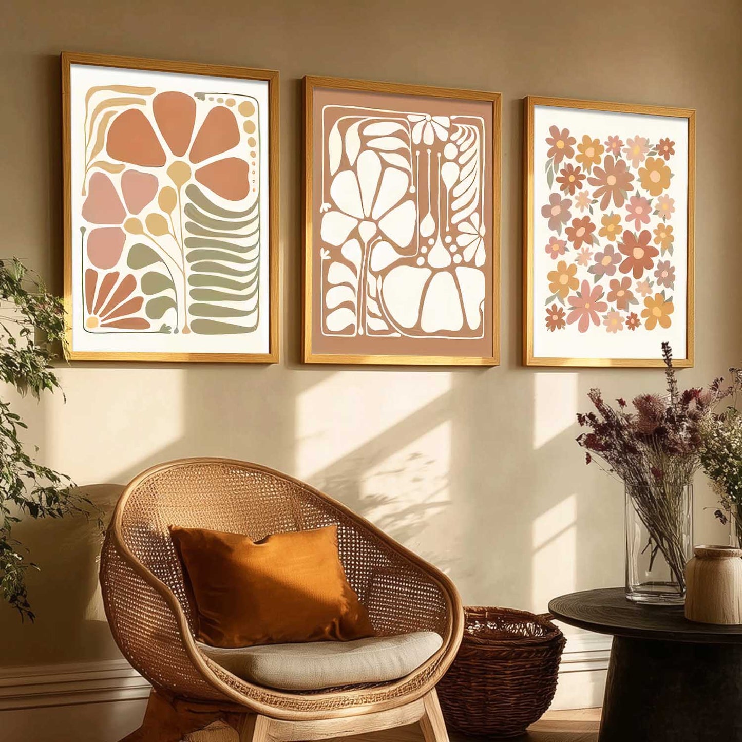 Boho Wall Art Paintings for Living Room Bedroom