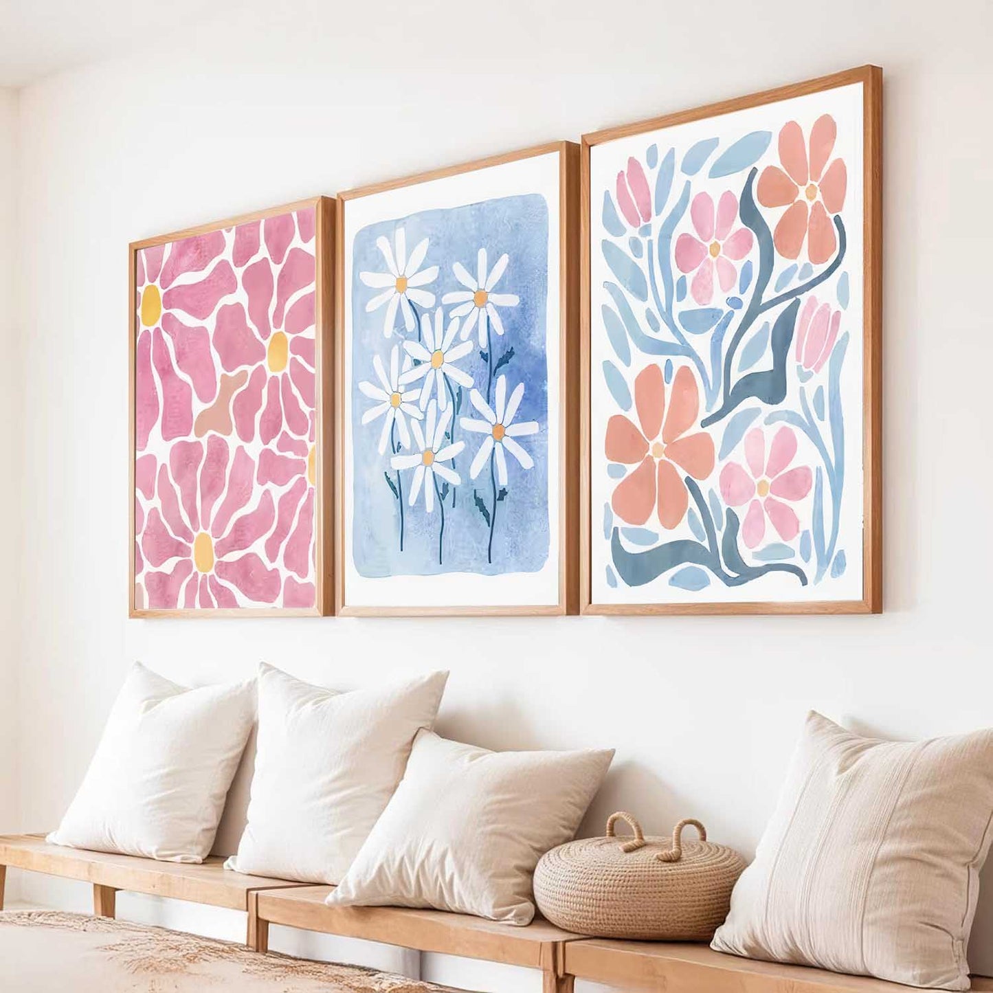 Boho Wall Art Paintings for Living Room Bedroom