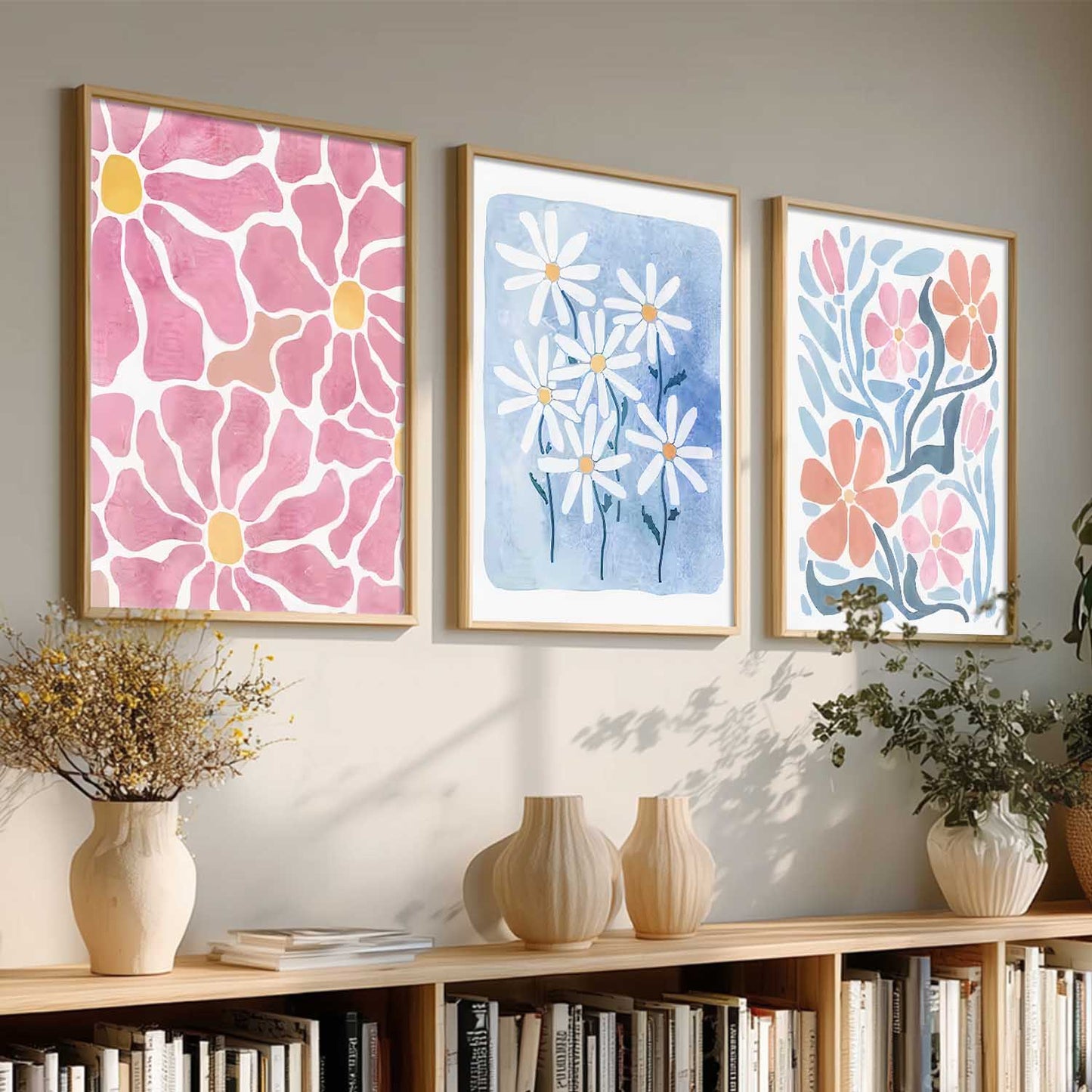 Boho Wall Art Paintings for Living Room Bedroom