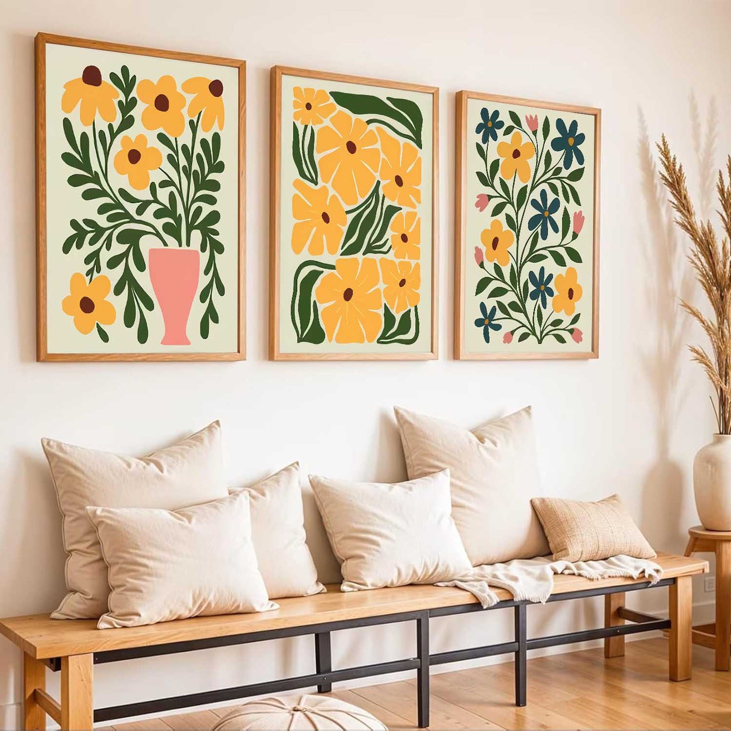 Boho Wall Art Paintings for Living Room Bedroom