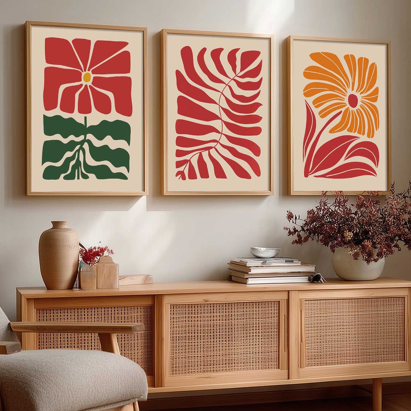 Boho Wall Art Paintings for Living Room Bedroom