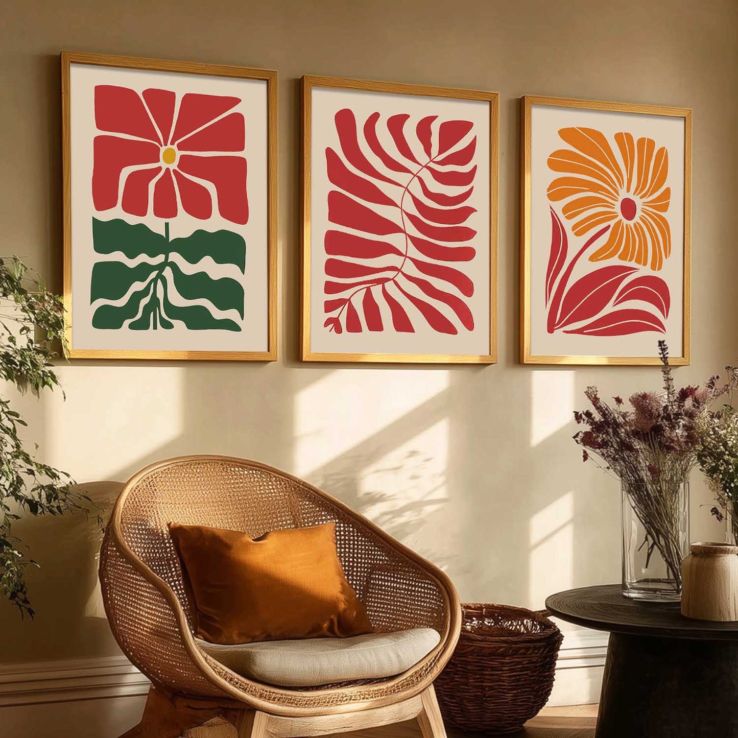 Boho Wall Art Paintings for Living Room Bedroom