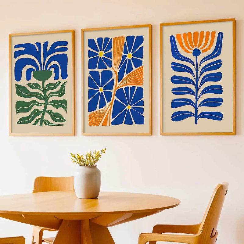 Boho Framed Wall Art Prints | Set of 3 | Home Decor