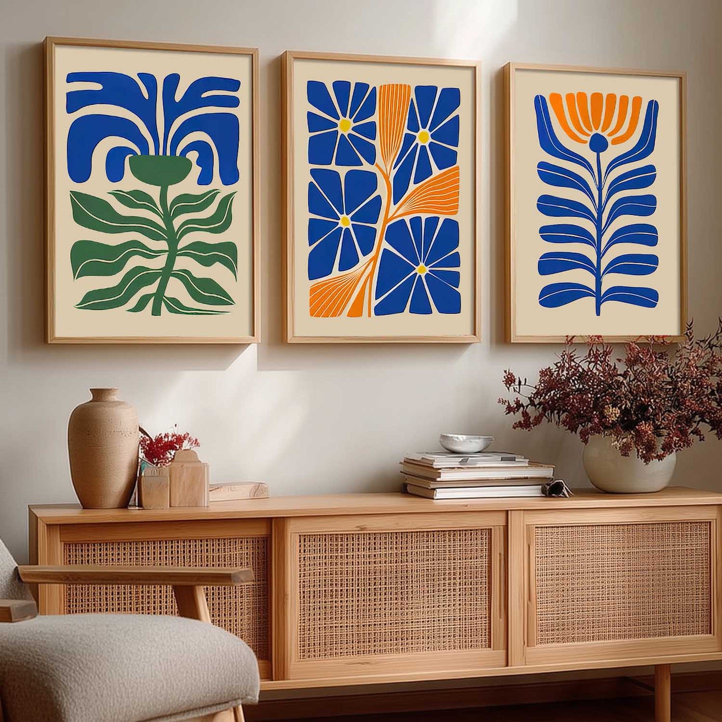 Boho Wall Art Paintings for Living Room Bedroom