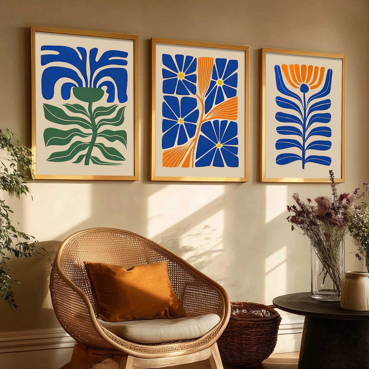 Boho Wall Art Paintings for Living Room Bedroom