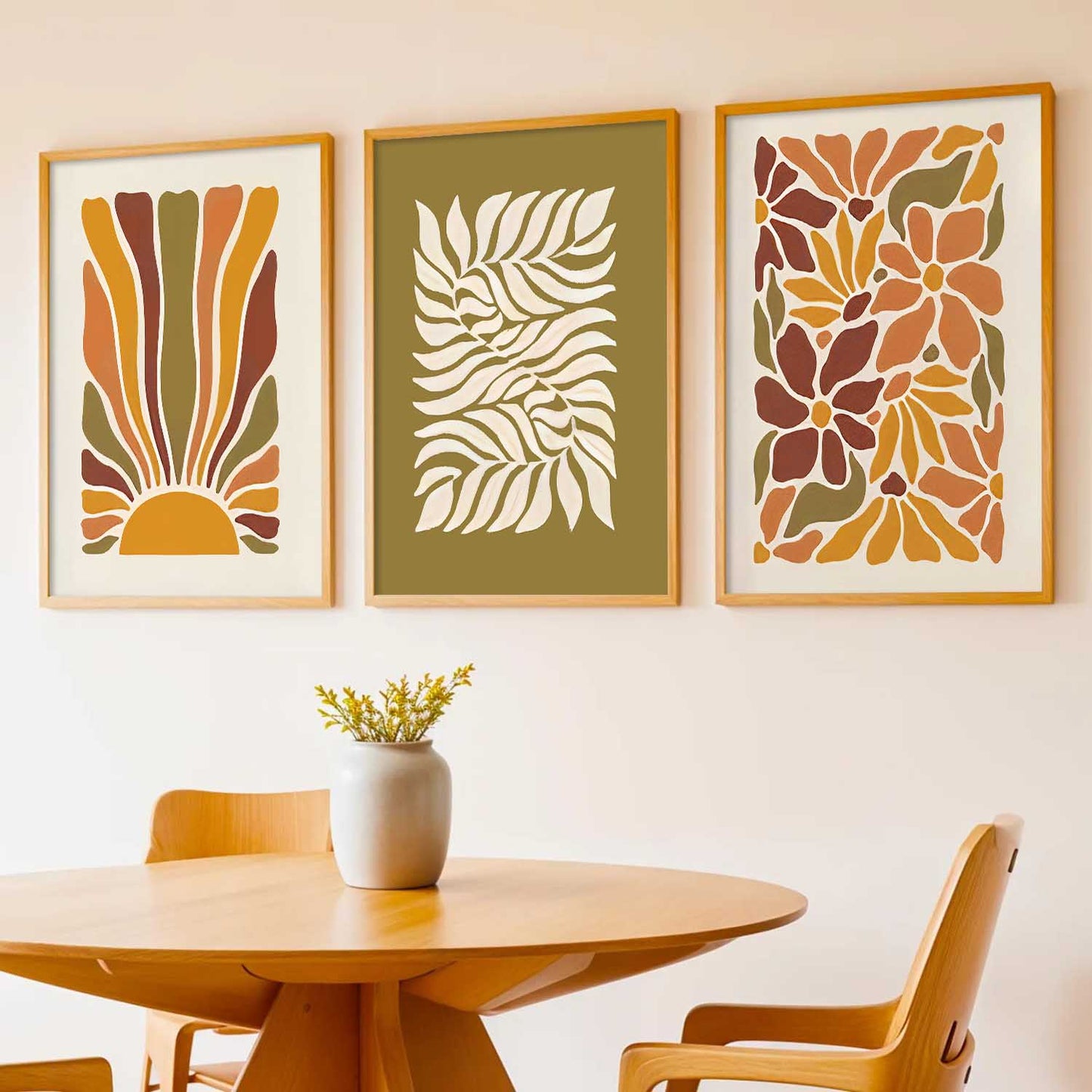 Boho Wall Art Paintings for Living Room Bedroom