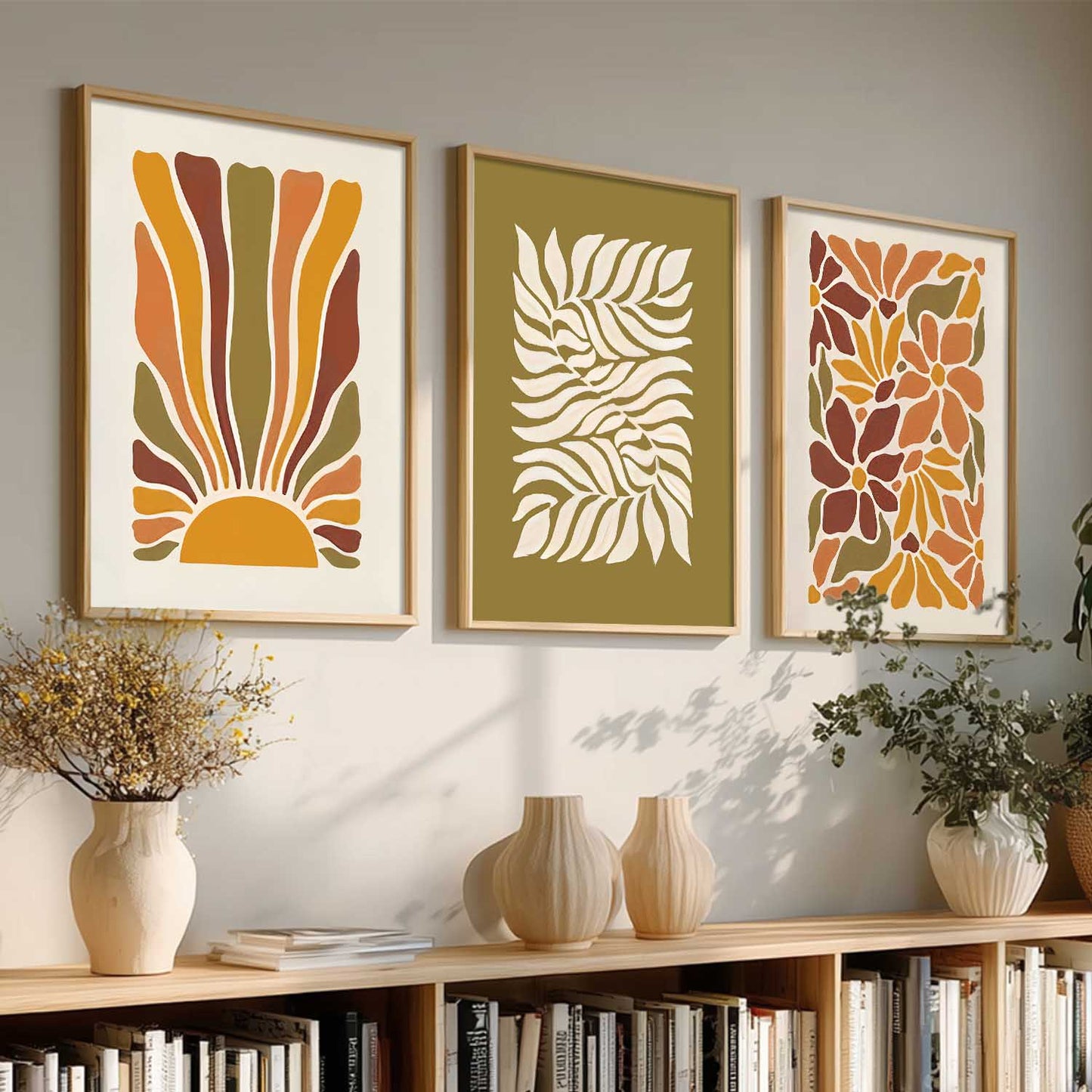 Boho Wall Art Paintings for Living Room Bedroom