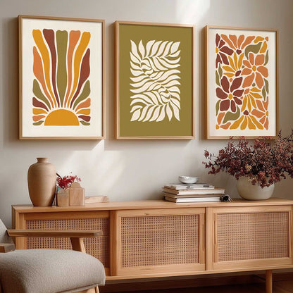 Boho Wall Art Paintings for Living Room Bedroom