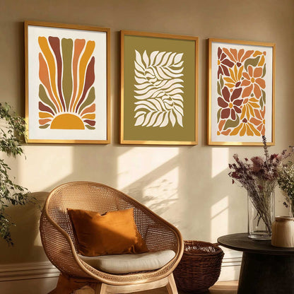 Boho Wall Art Paintings for Living Room Bedroom