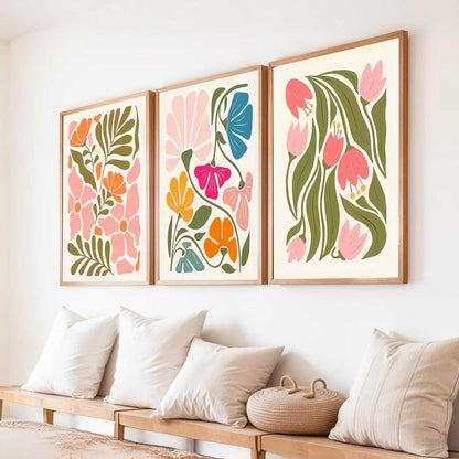 Boho Wall Art Paintings for Living Room Bedroom