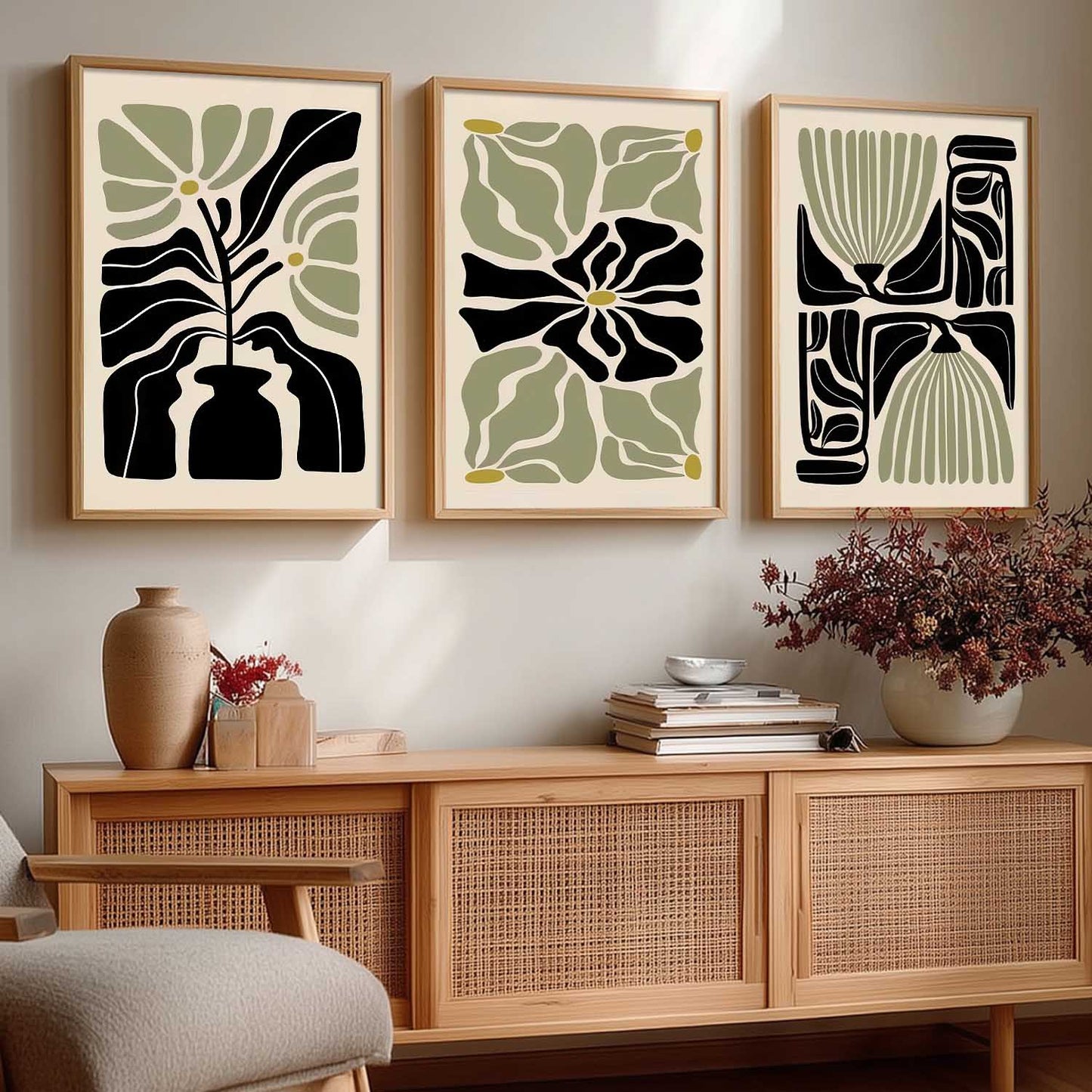 Boho Wall Art Paintings for Living Room Bedroom