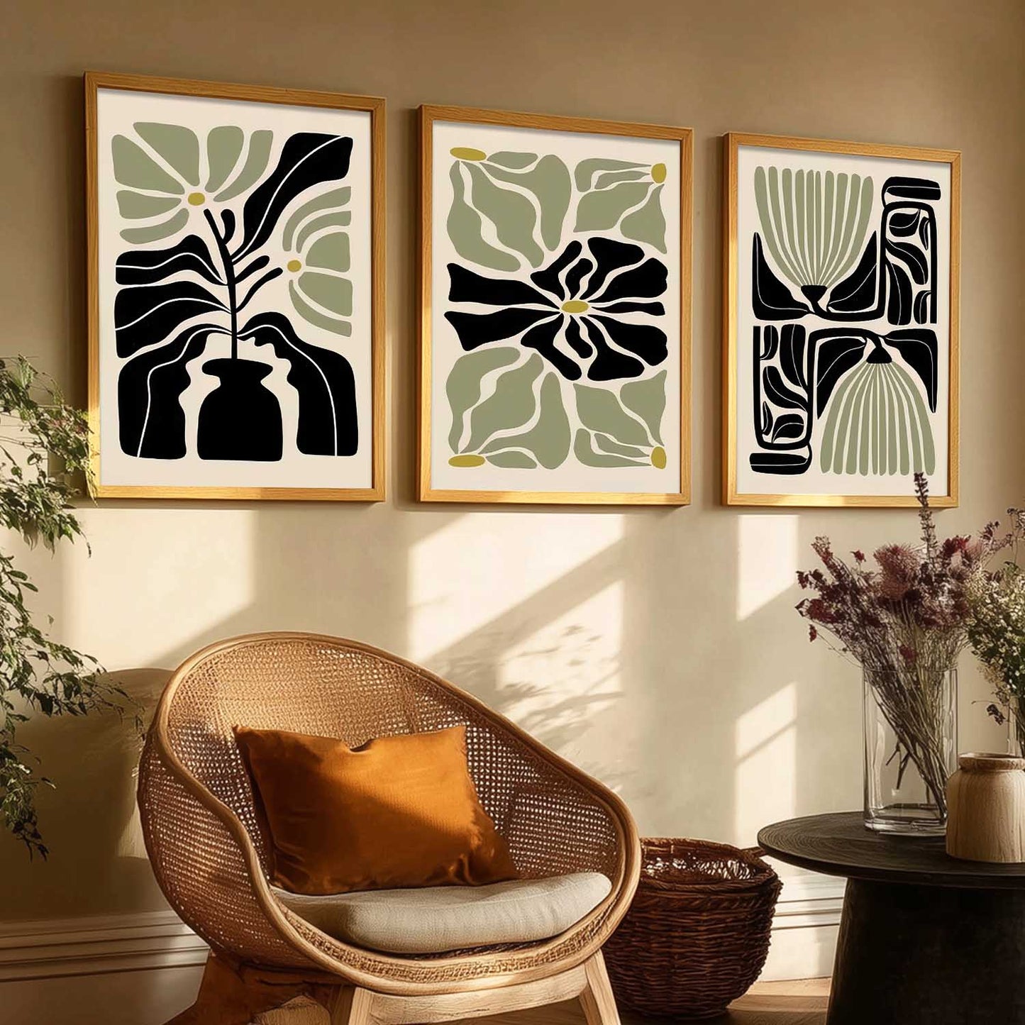 Boho Wall Art Paintings for Living Room Bedroom