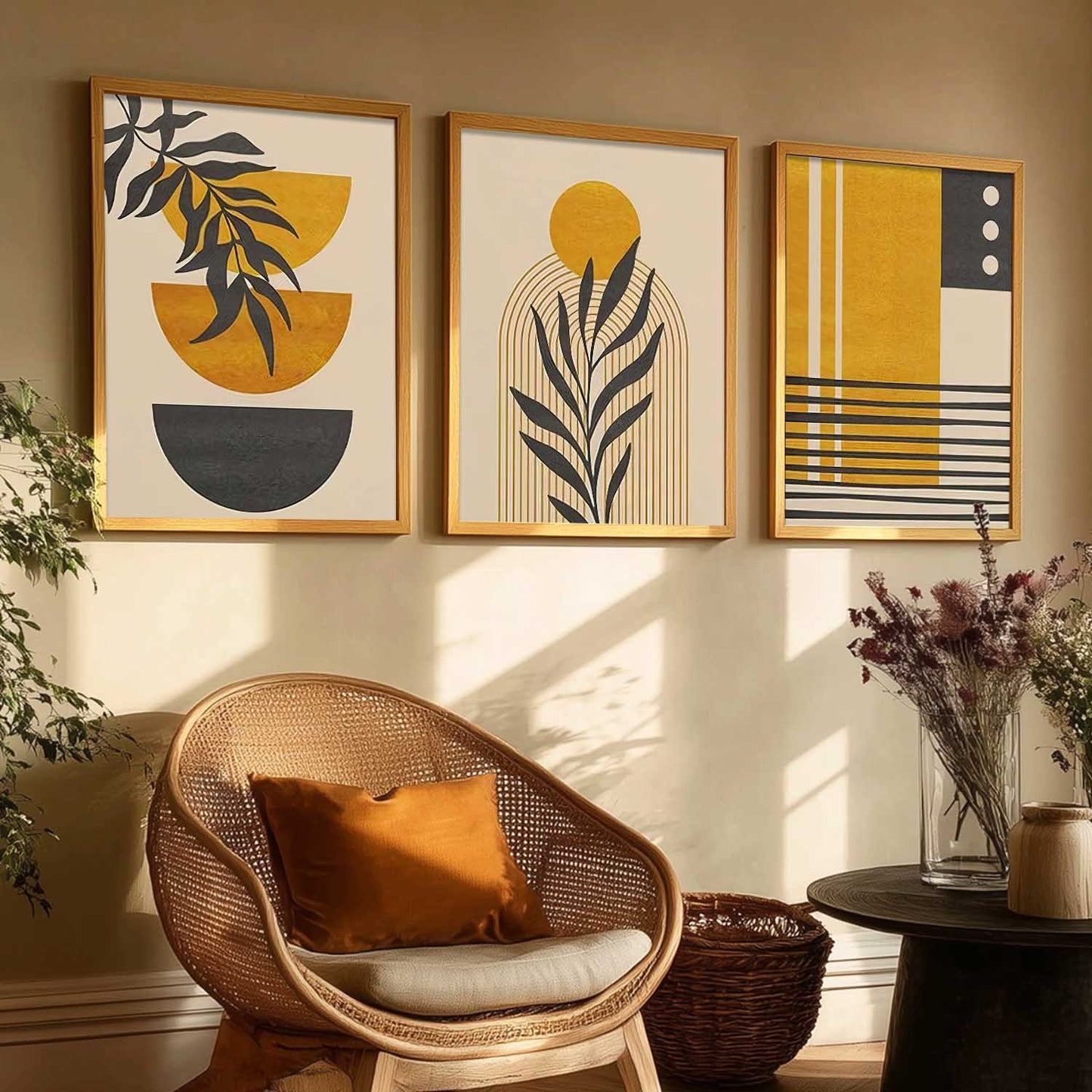 Boho Wall Art Paintings for Living Room Bedroom